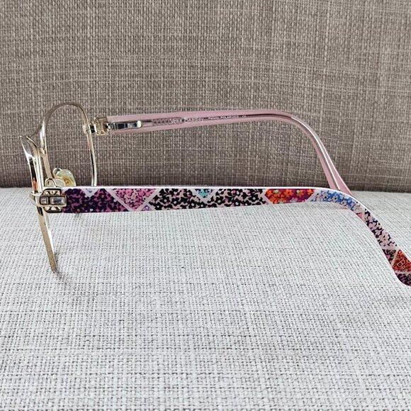 Vera Bradley Women Eyeglasses/Sunglasses Frame Gold Tone MODERN MADLEY Glasses - Picture 6 of 12